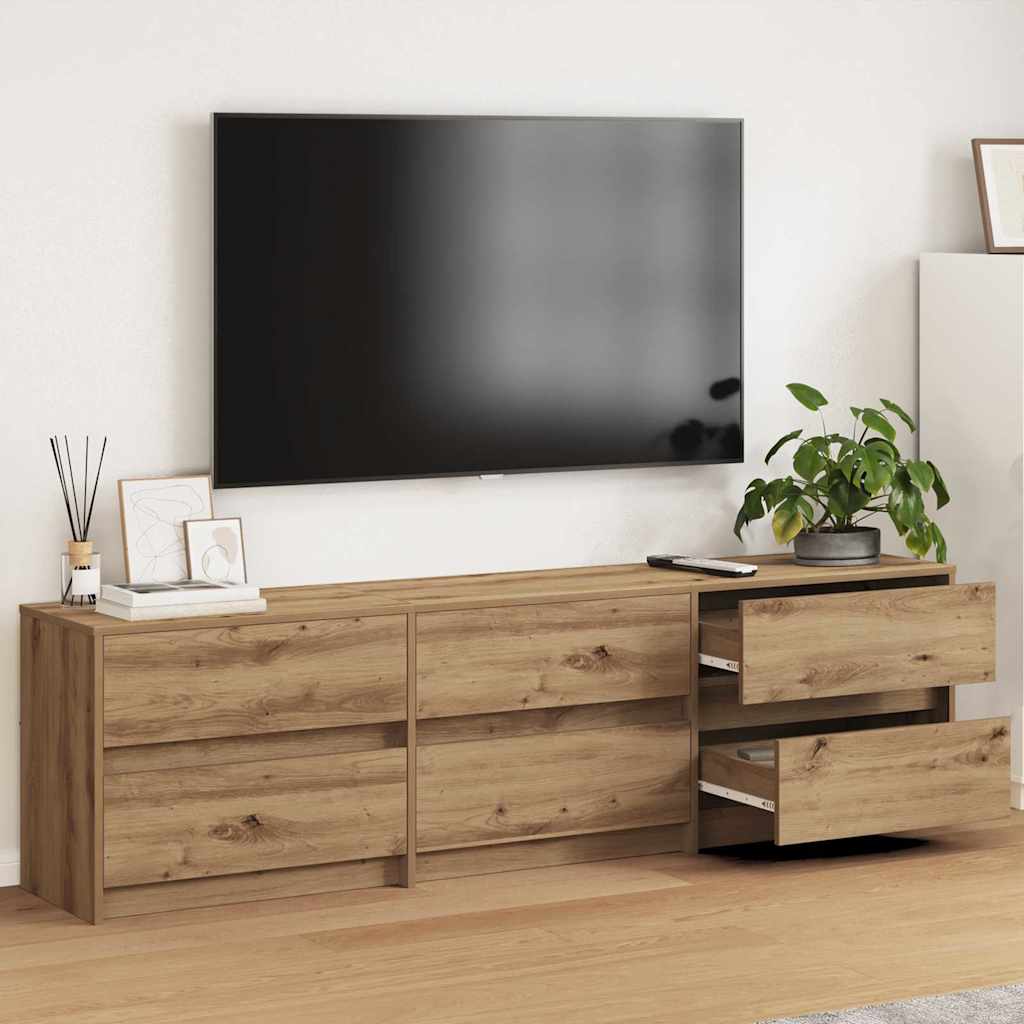 TV-Einheiten 2 pcs Artisan-Eiche 180 x 34 x 50 cm Holzwerkstoff