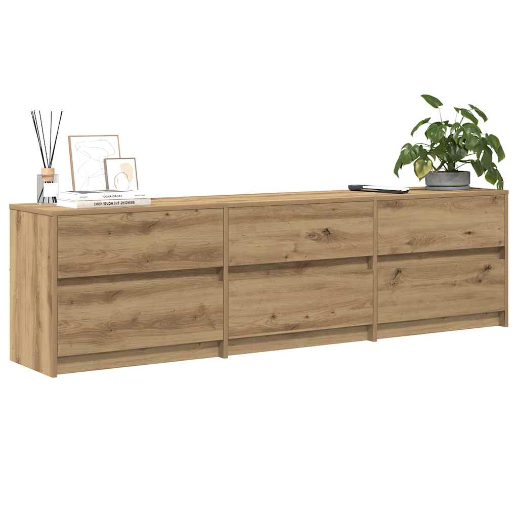 TV-Einheiten 2 pcs Artisan-Eiche 180 x 34 x 50 cm Holzwerkstoff