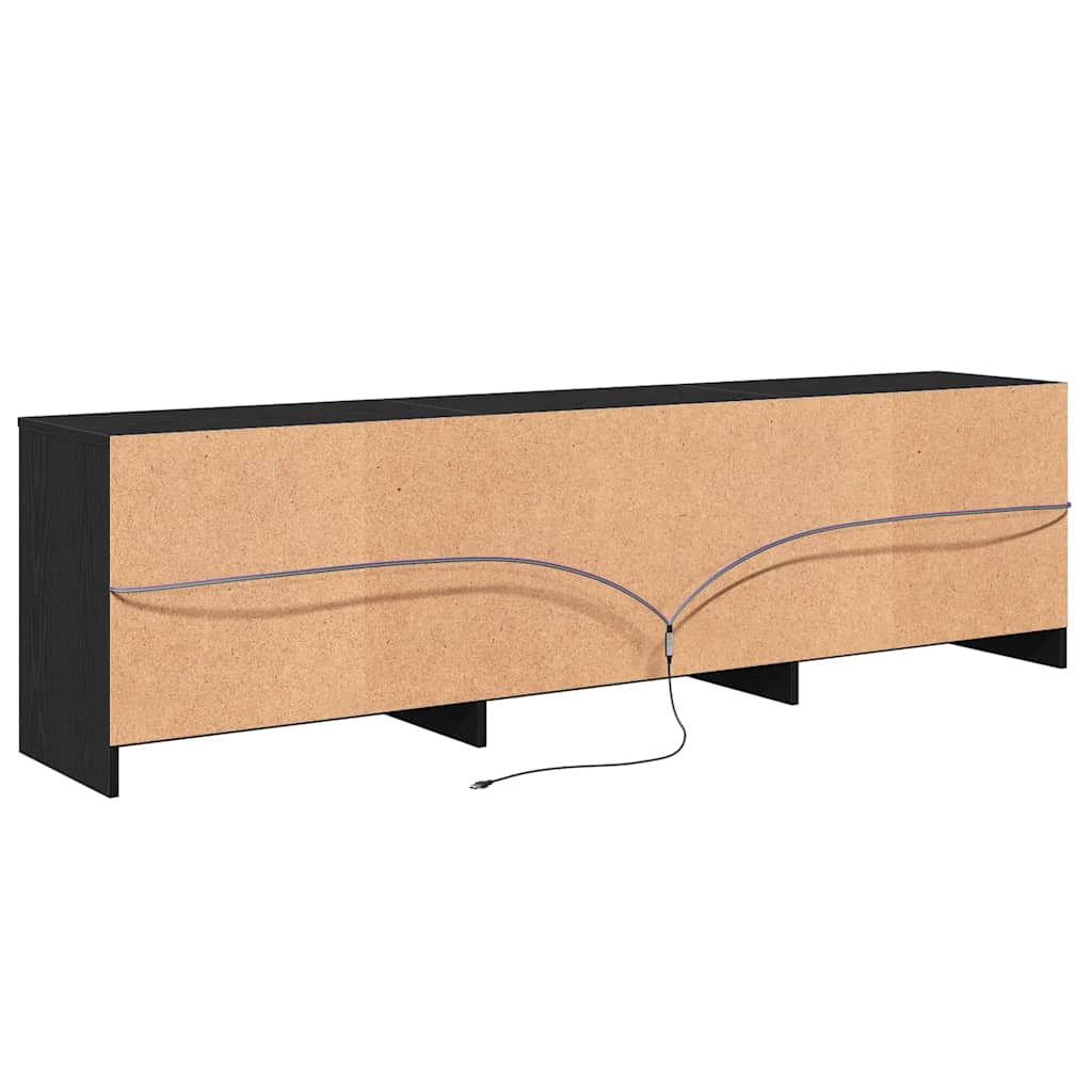 TV-Einheiten 2 pcs Schwarz Eichen-Optik 180 x 34 x 50 cm