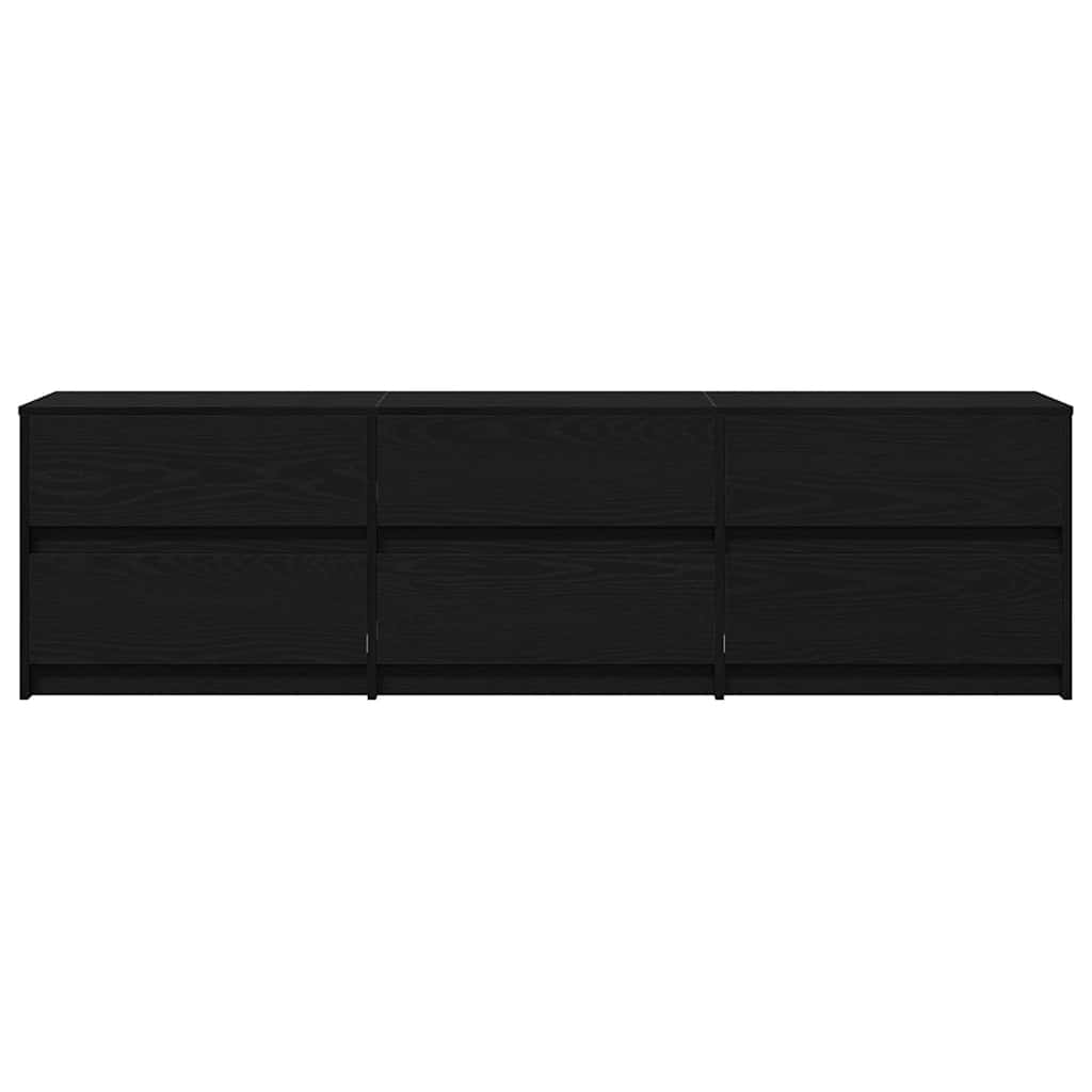 TV-Einheiten 2 pcs Schwarz Eichen-Optik 180 x 34 x 50 cm
