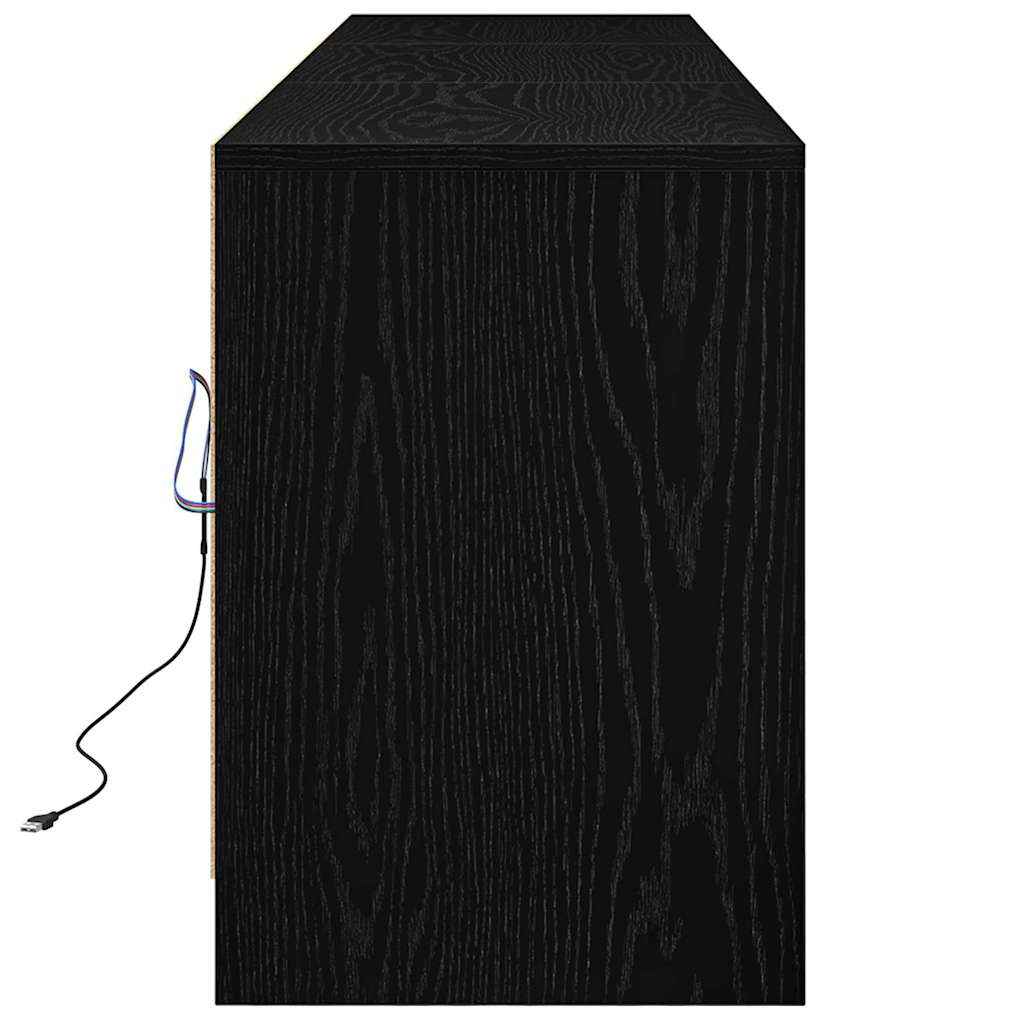 TV-Einheiten 2 pcs Schwarz Eichen-Optik 180 x 34 x 50 cm
