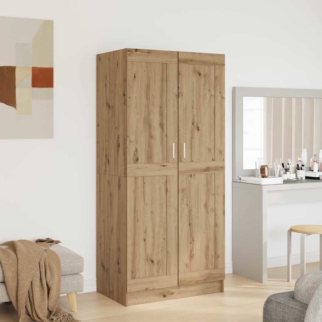 Kleiderschrank mit Tür Kunsthandwerk Eiche 82,5 x 51,5 x 180 cm