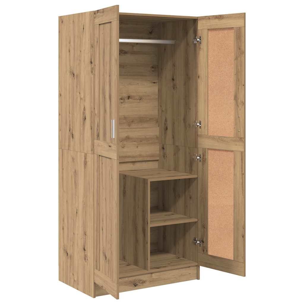 Kleiderschrank mit Tür Kunsthandwerk Eiche 82,5 x 51,5 x 180 cm
