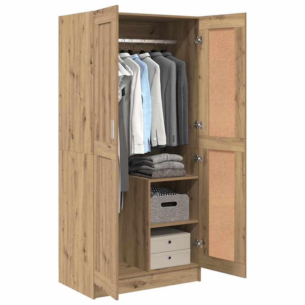 Kleiderschrank mit Tür Kunsthandwerk Eiche 82,5 x 51,5 x 180 cm
