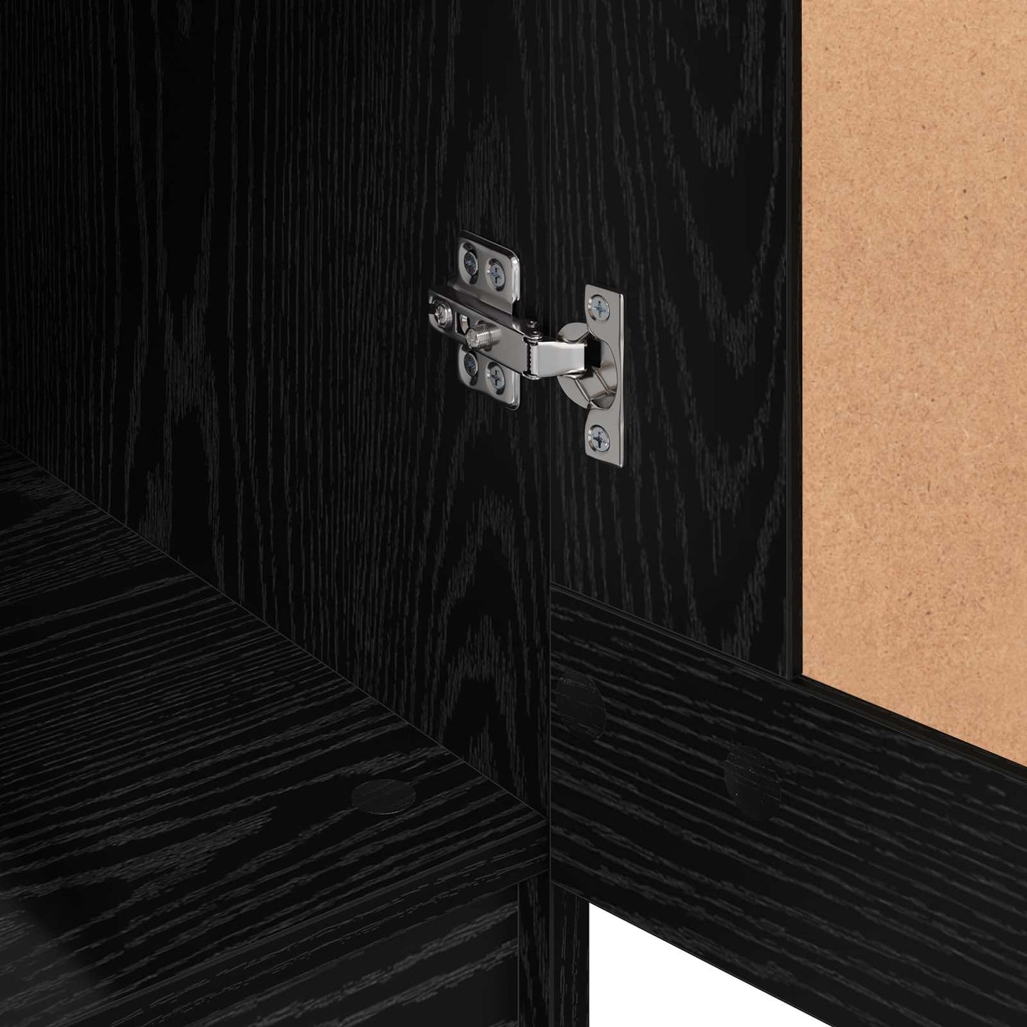 Kleiderschrank Schwarz Eichen-Optik 82,5 x 51,5 x 180 cm