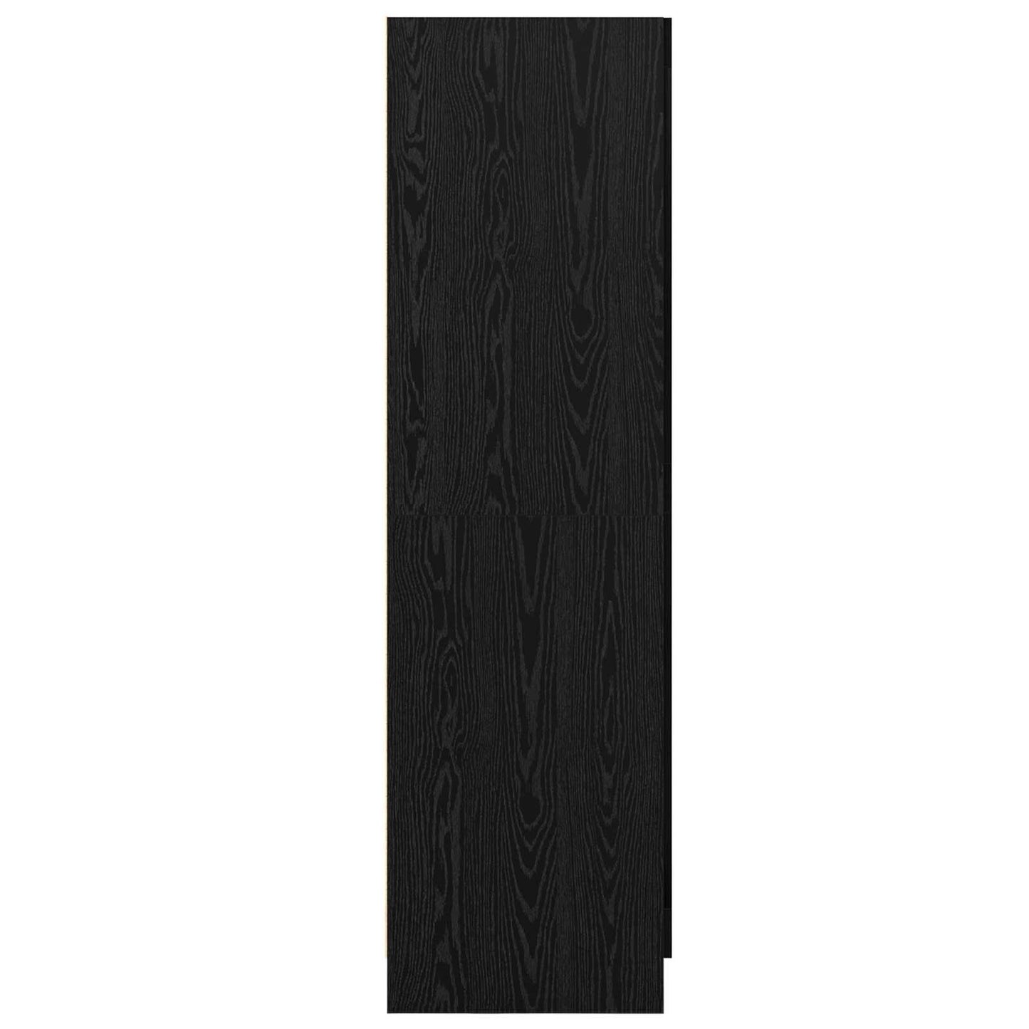 Kleiderschrank Schwarz Eichen-Optik 82,5 x 51,5 x 180 cm