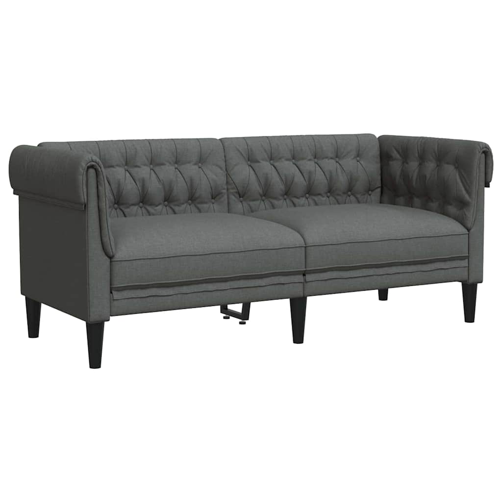 Wohnzimmer Couch 2 pcs Dunkelgrau 201,5 x 74,5 x 74,5 cm Stoff