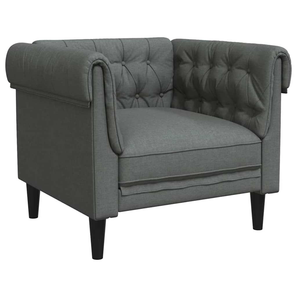 Wohnzimmer Couch 3 pcs Dunkelgrau 201,5 x 74,5 x 74,5 cm Stoff