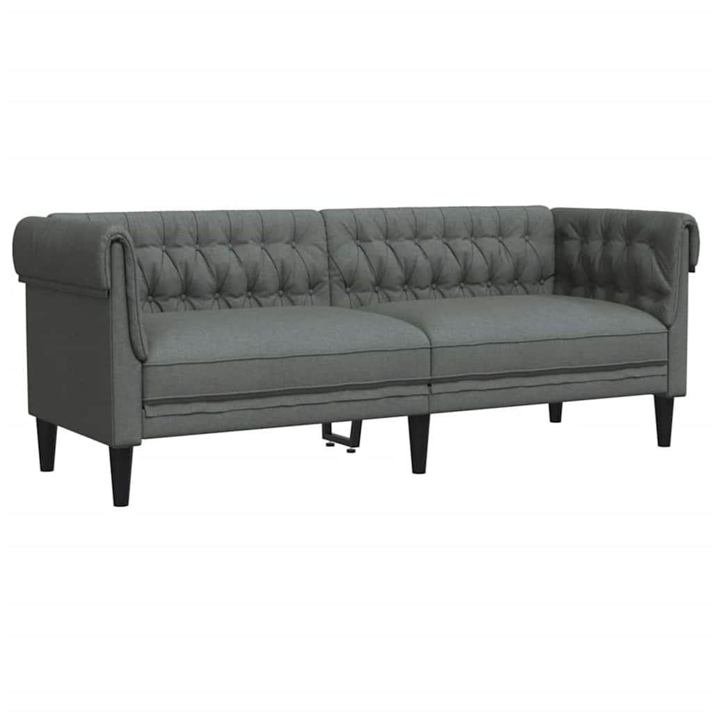 Wohnzimmer Couch 3 pcs Dunkelgrau 201,5 x 74,5 x 74,5 cm Stoff