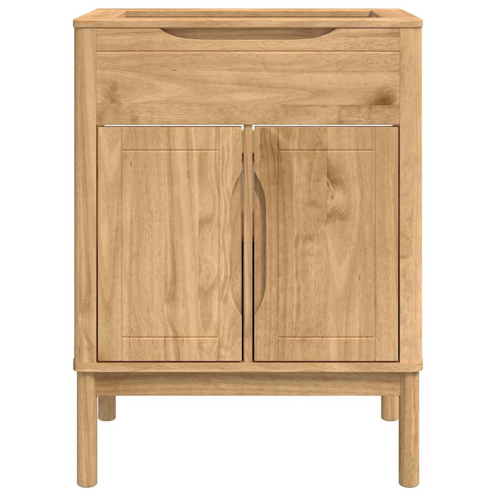 Waschbeckenschrank mit Regal FLORO Wachsbraun 60 x 40 x 80 cm