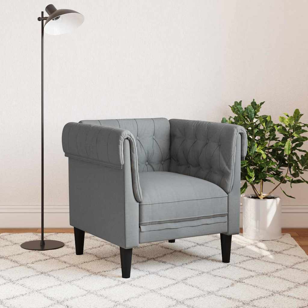 Sofa Hellgrau 78,5 x 74,5 x 74,5 cm Polyester