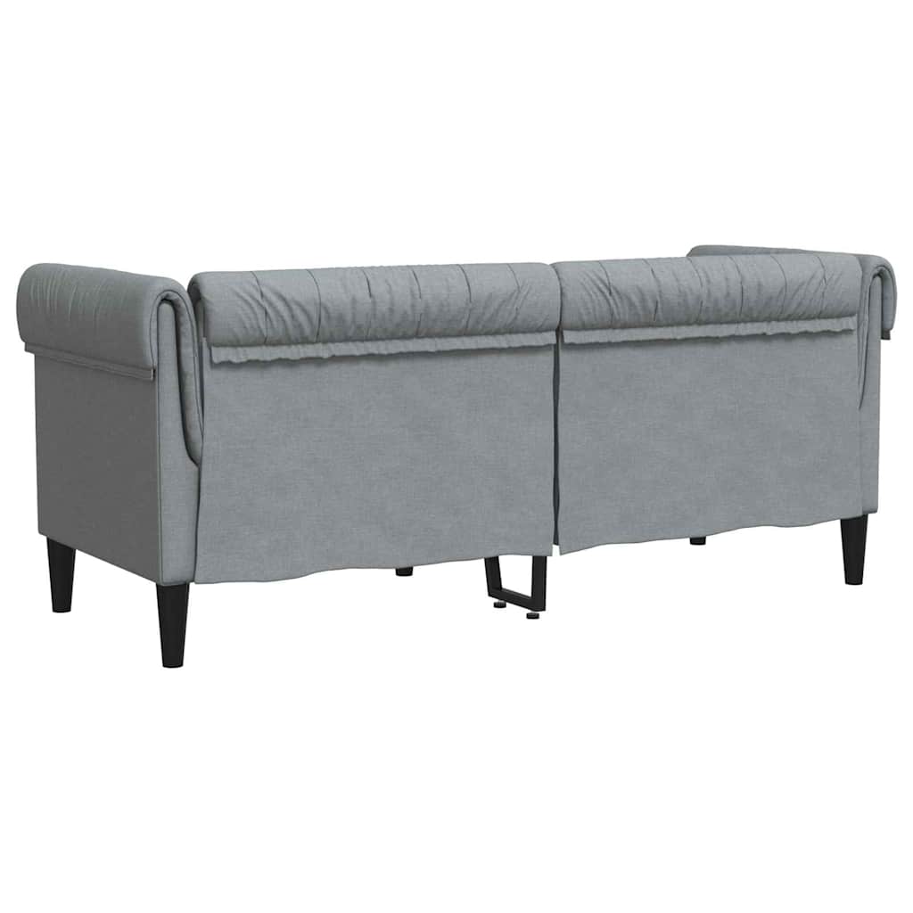 Sofa Hellgrau 182,5 x 74,5 x 74,5 cm Polyester