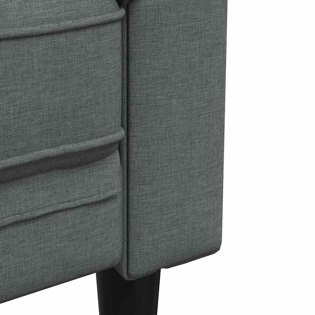 Sofa Dunkelgrau 182,5 x 74,5 x 74,5 cm Polyester