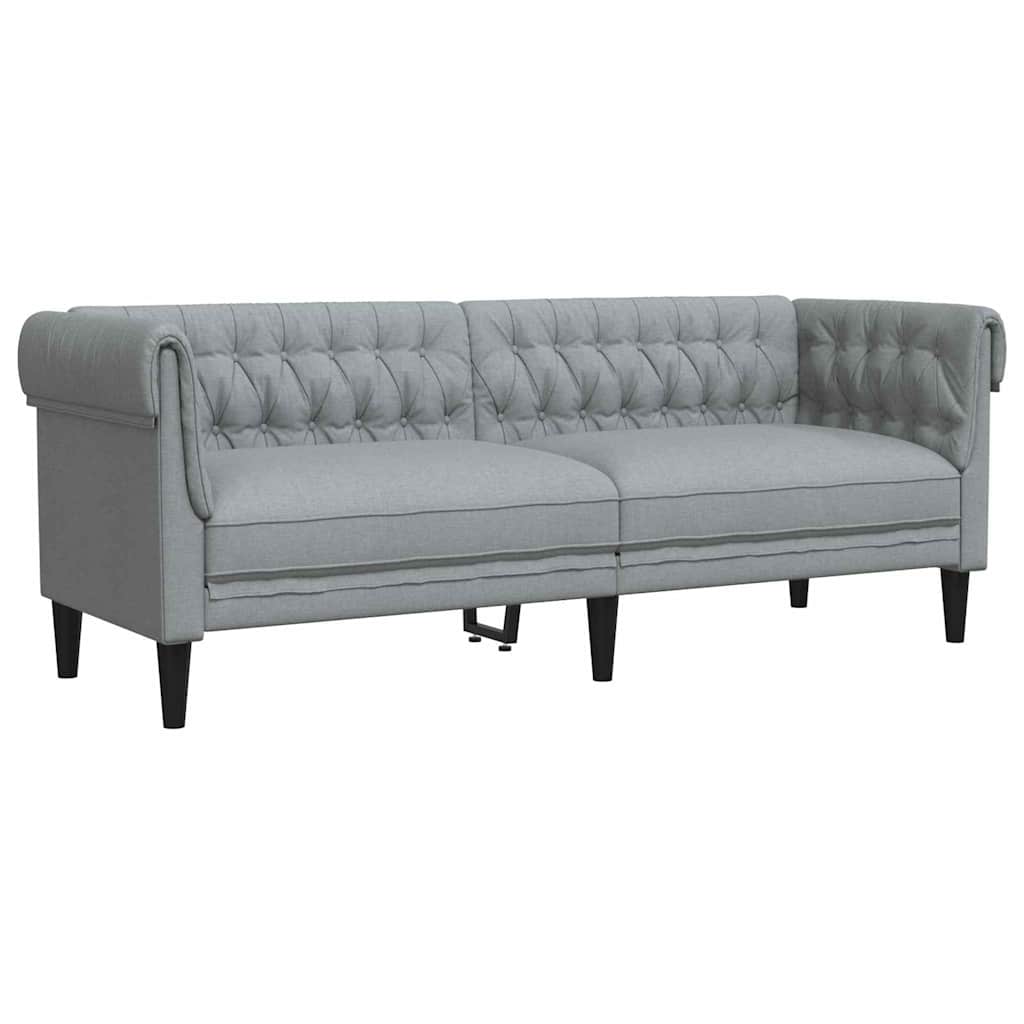 Sofa Hellgrau 201,5 x 74,5 x 74,5 cm Polyester