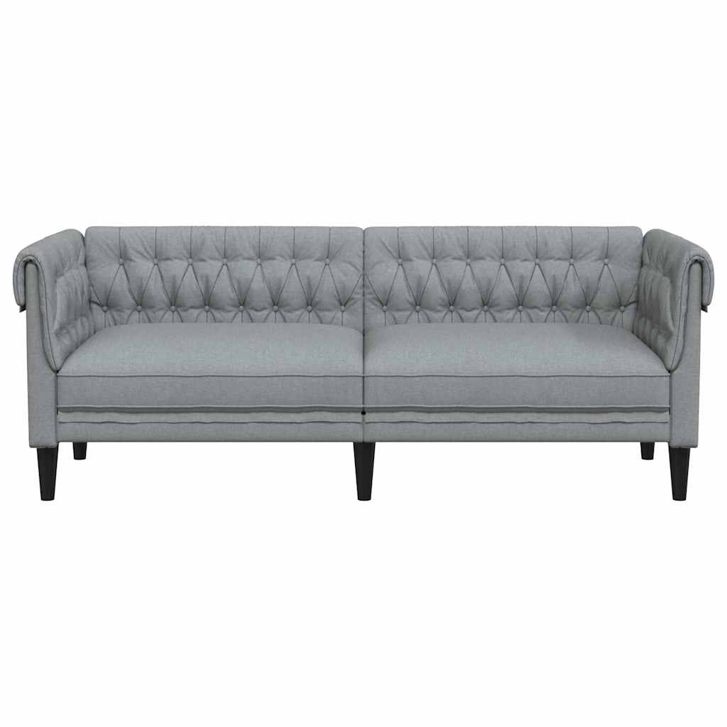 Sofa Hellgrau 201,5 x 74,5 x 74,5 cm Polyester
