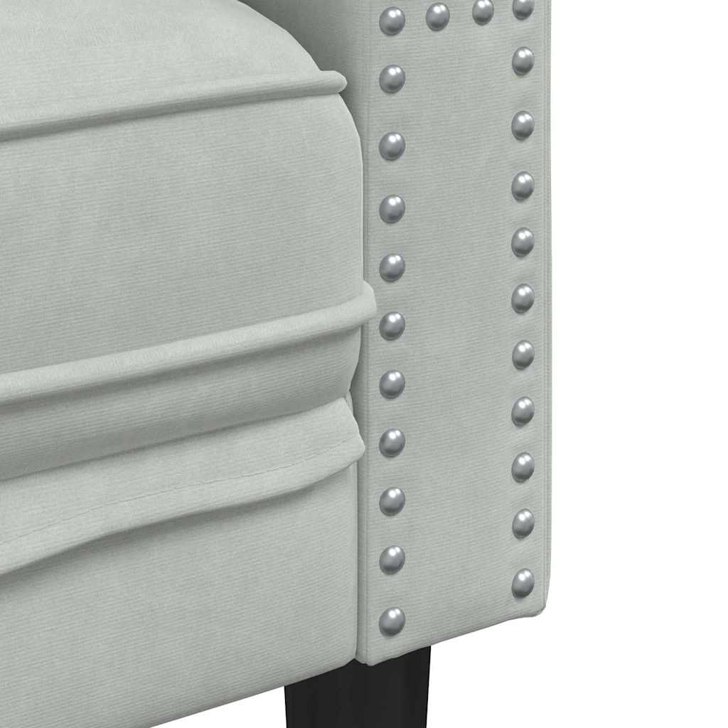 Sofa Hellgrau 74,5 x 71 x 70,5 cm Samt