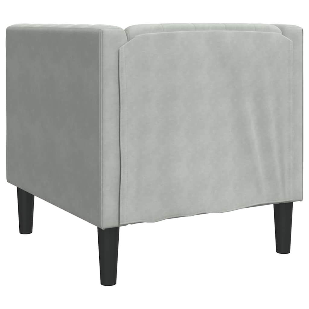Sofa Hellgrau 74,5 x 71 x 70,5 cm Samt