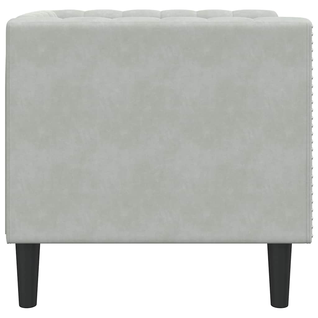 Sofa Hellgrau 74,5 x 71 x 70,5 cm Samt