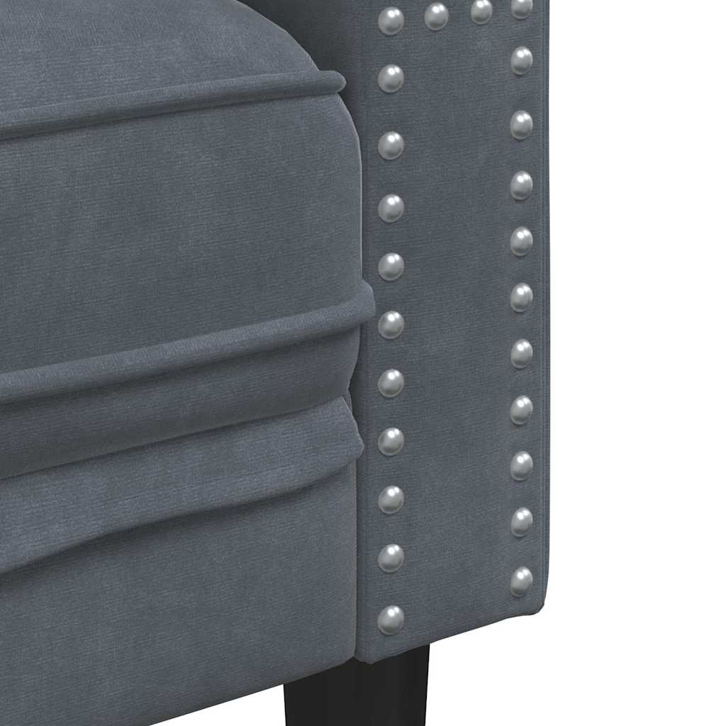 Sofa Dunkelgrau 74,5 x 71 x 70,5 cm Samt