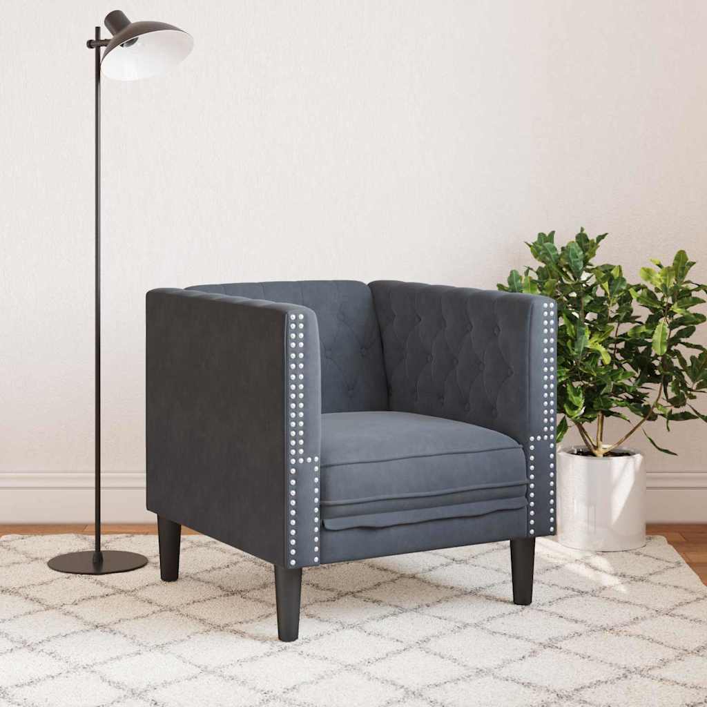 Sofa Dunkelgrau 74,5 x 71 x 70,5 cm Samt