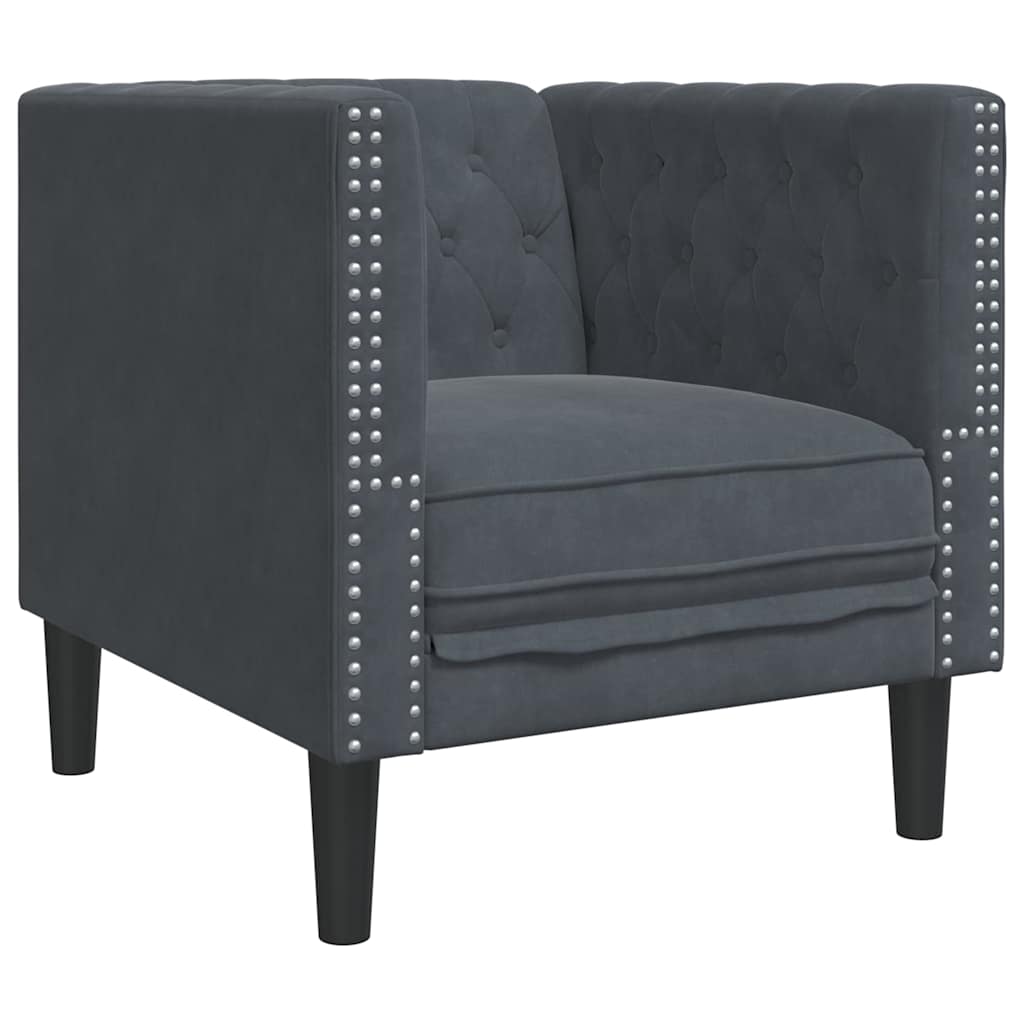 Sofa Dunkelgrau 74,5 x 71 x 70,5 cm Samt