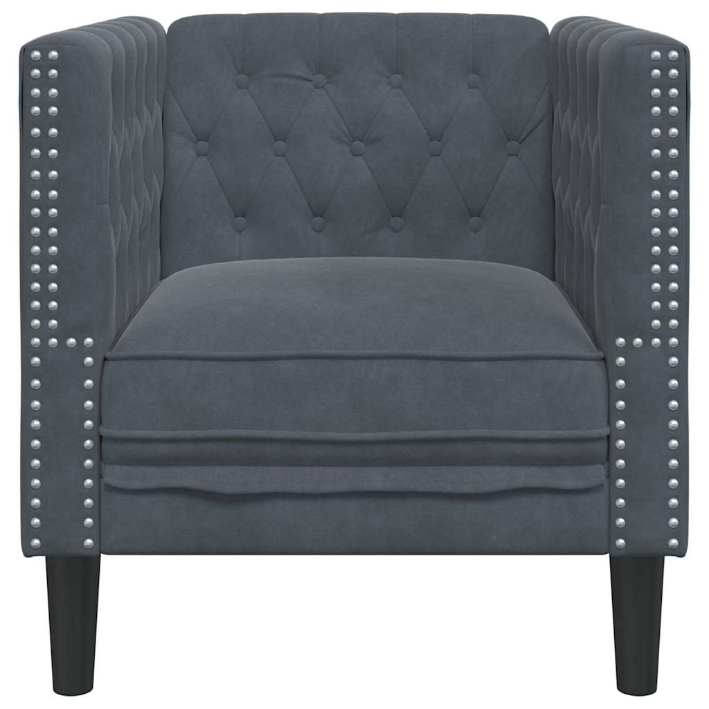 Sofa Dunkelgrau 74,5 x 71 x 70,5 cm Samt