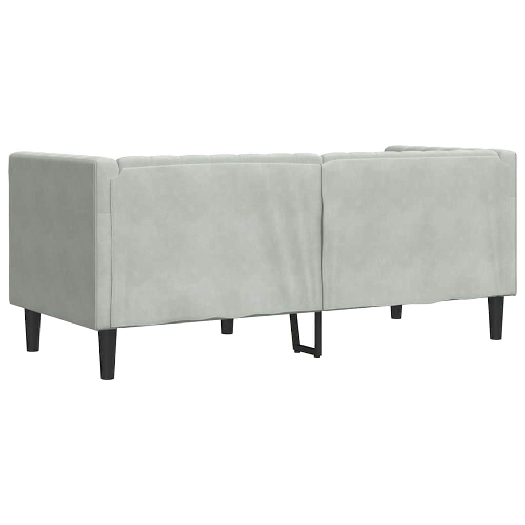 Sofa Hellgrau 174 x 74,5 x 70,5 cm Samt