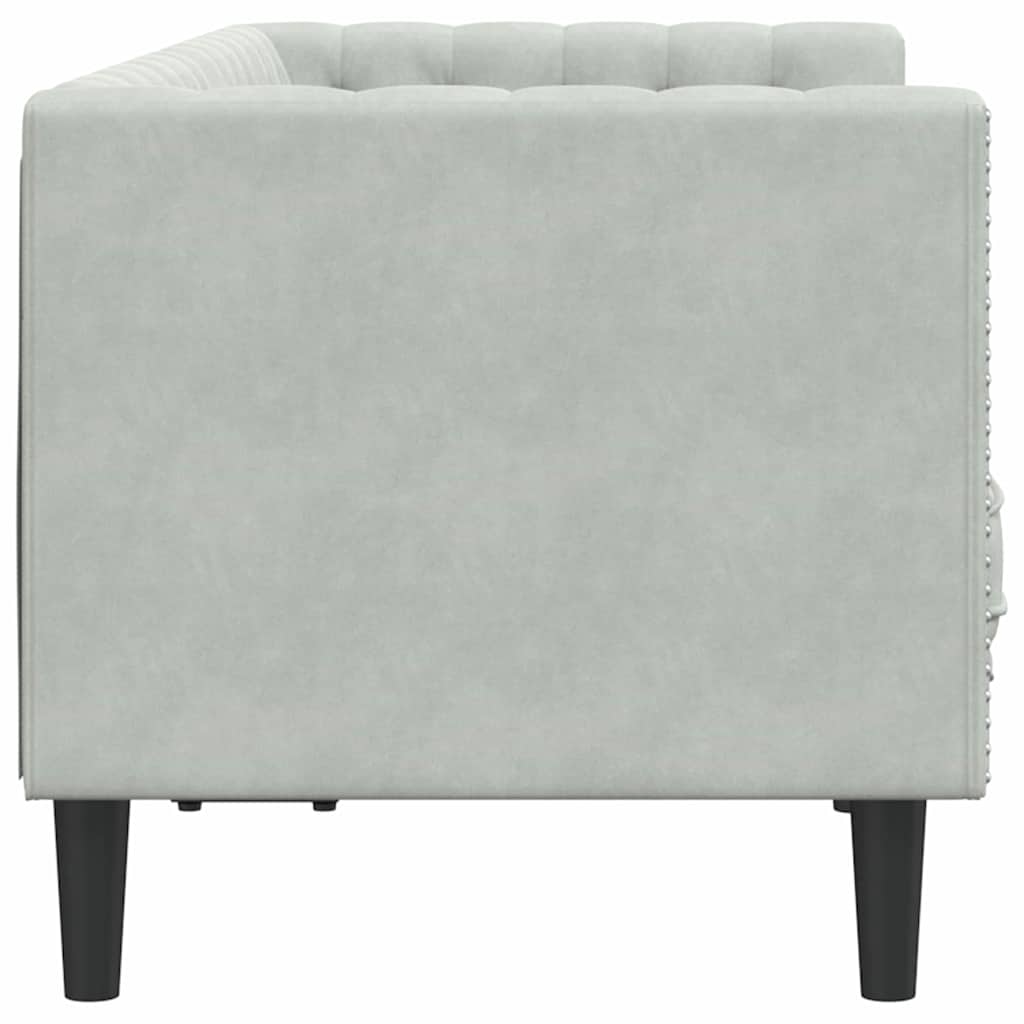 Sofa Hellgrau 174 x 74,5 x 70,5 cm Samt