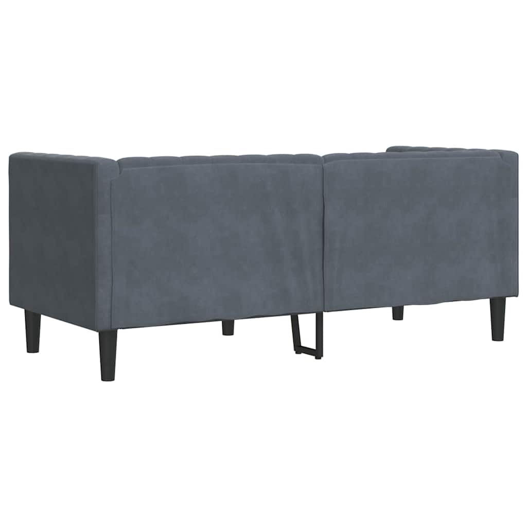 Sofa Dunkelgrau 174 x 74,5 x 70,5 cm Samt