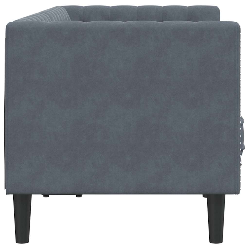 Sofa Dunkelgrau 174 x 74,5 x 70,5 cm Samt