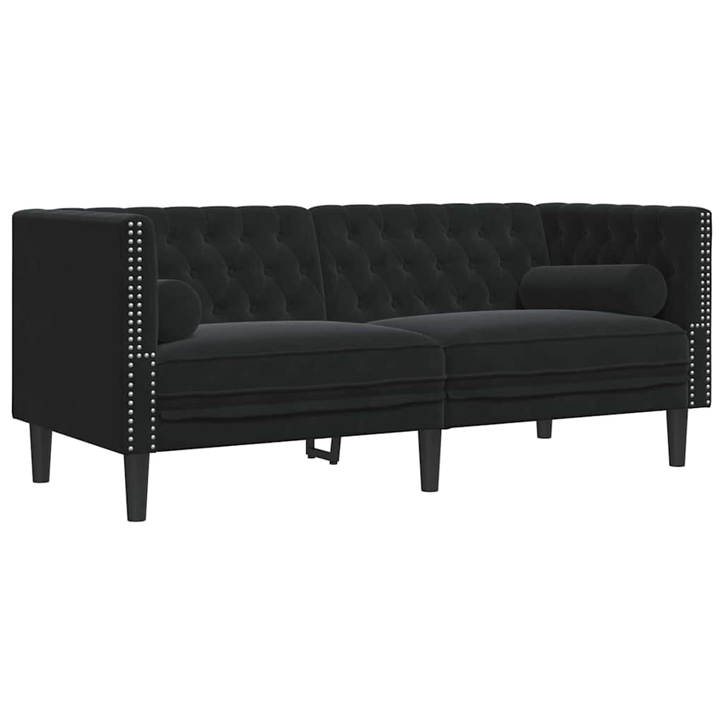 Sofa Schwarz 174 x 74,5 x 70,5 cm Samt