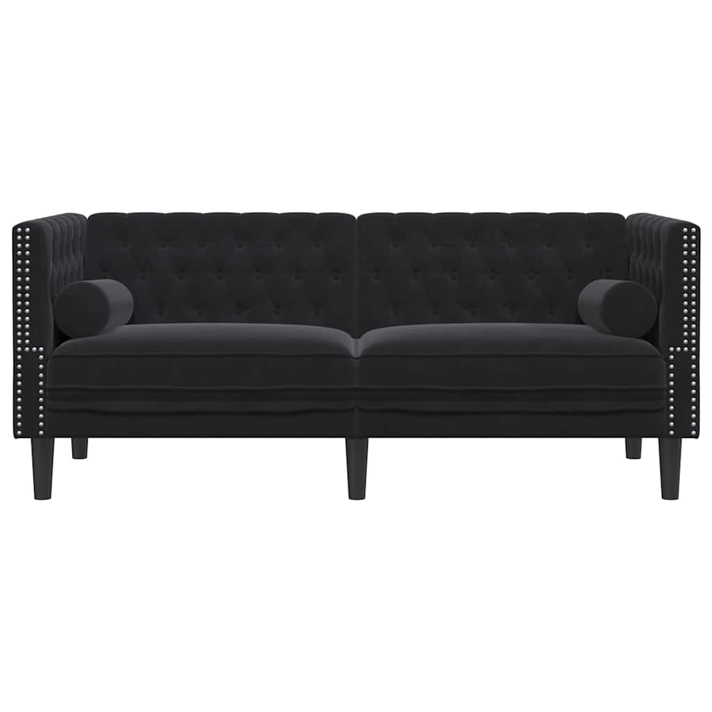 Sofa Schwarz 174 x 74,5 x 70,5 cm Samt