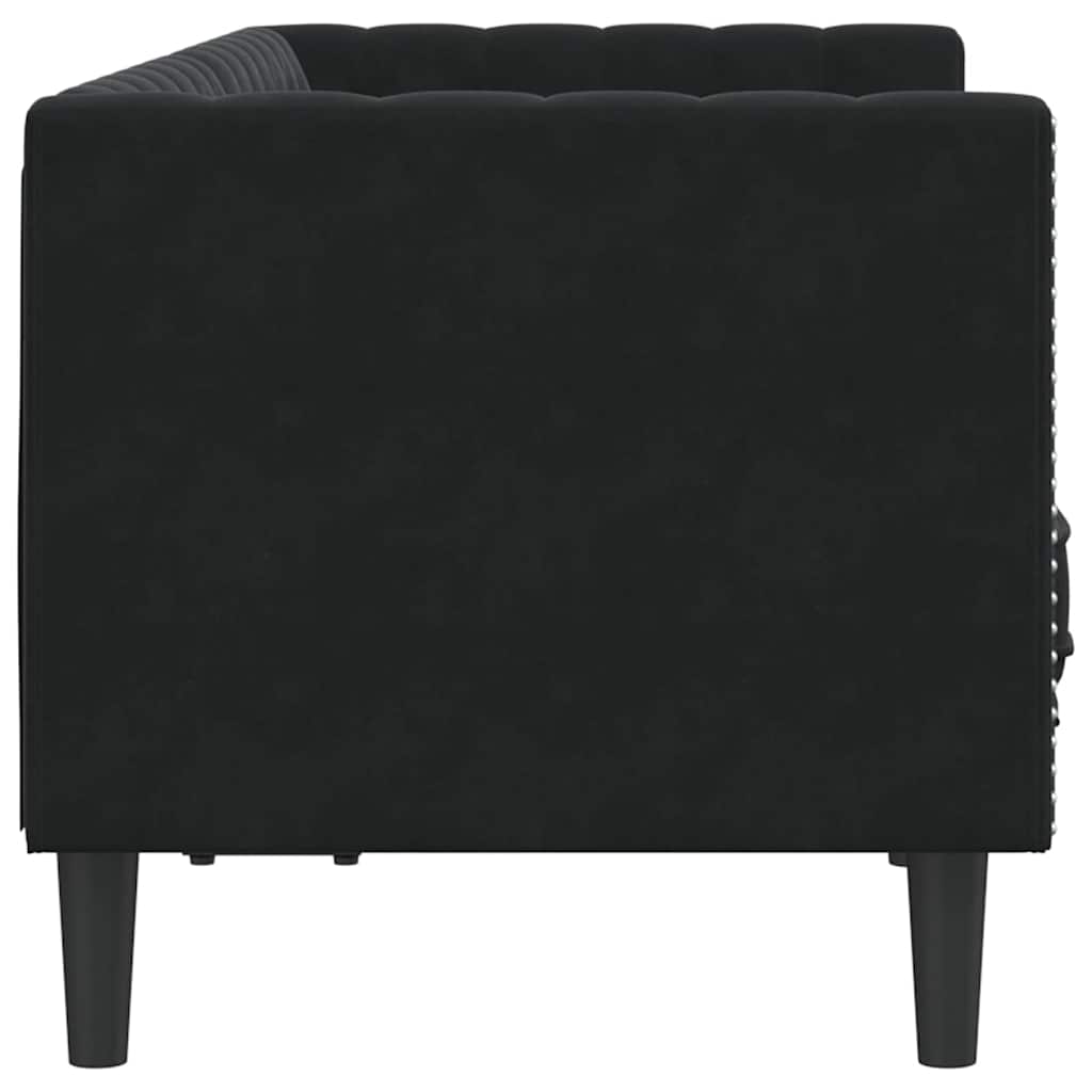 Sofa Schwarz 174 x 74,5 x 70,5 cm Samt