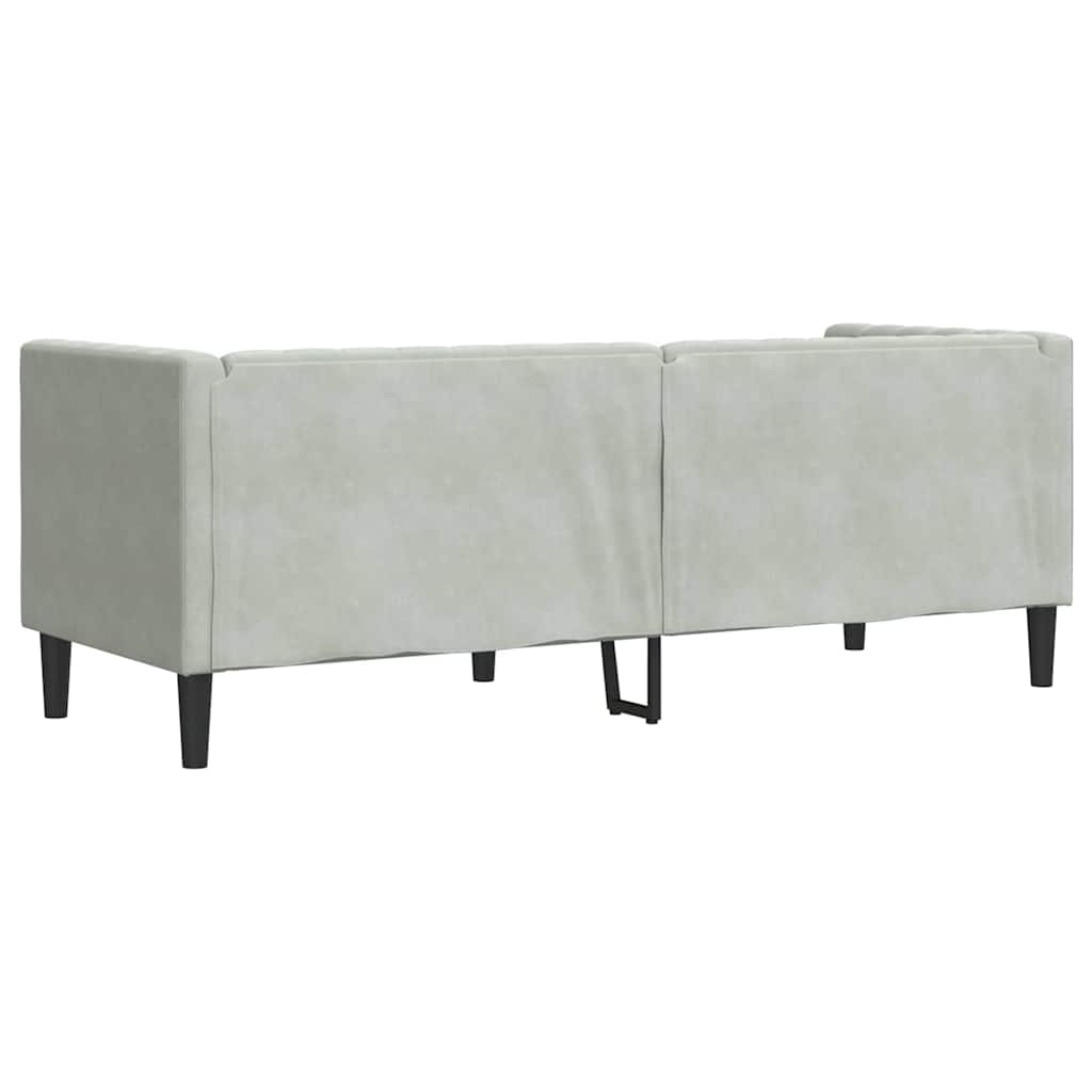 Sofa Hellgrau 194 x 74,5 x 70,5 cm Samt