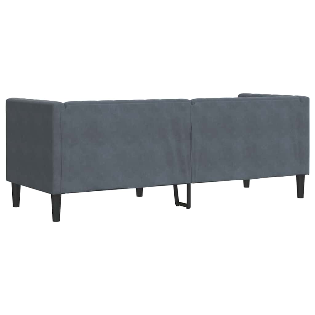 Sofa Dunkelgrau 194 x 74,5 x 70,5 cm Samt