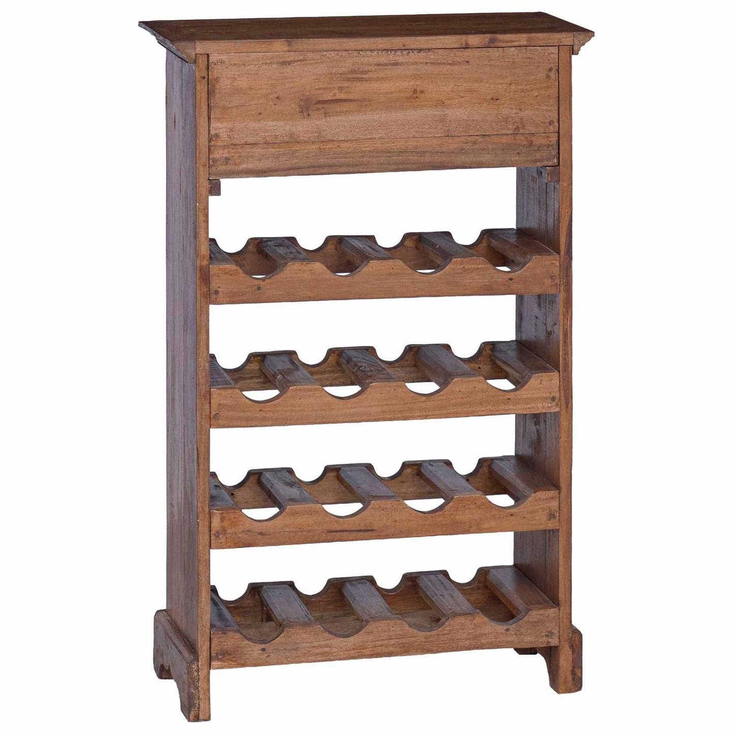 Weinregal 55 x 23 x 85 cm Massives Mahagoni Holz