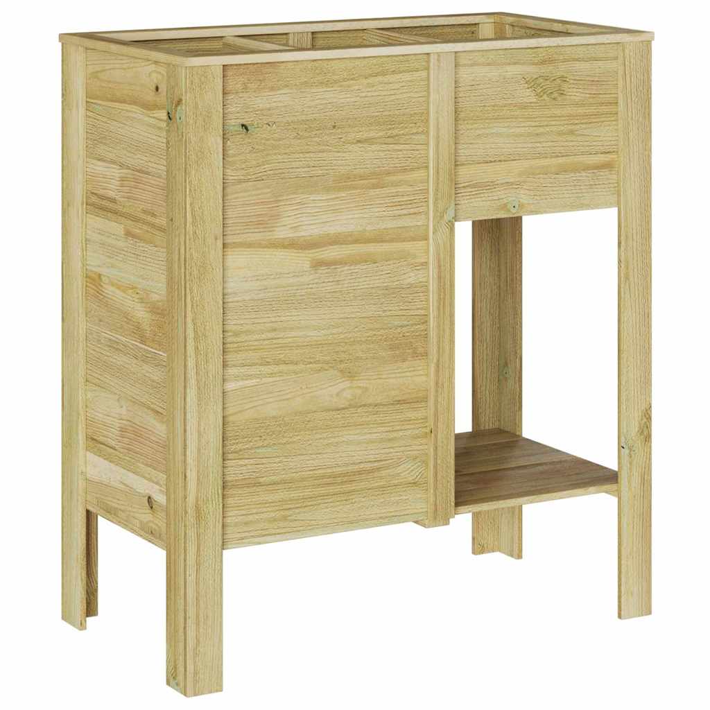 Hoher Pflanzer mit Regal Braun Imprägniertes Kiefernholz