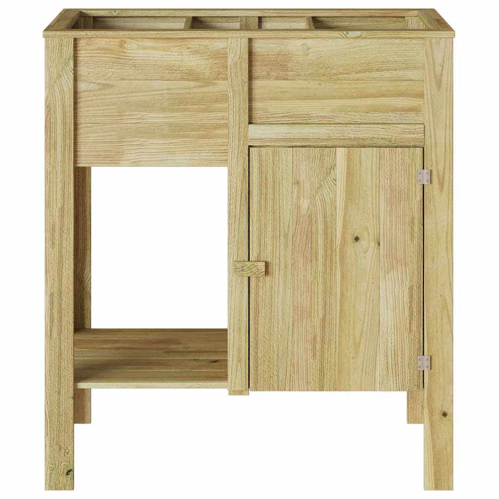 Hoher Pflanzer mit Regal Braun Imprägniertes Kiefernholz