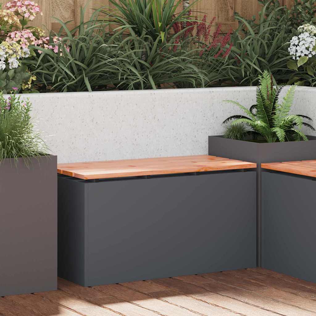 Gartenbank Anthrazit 80 x 40 x 43 cm