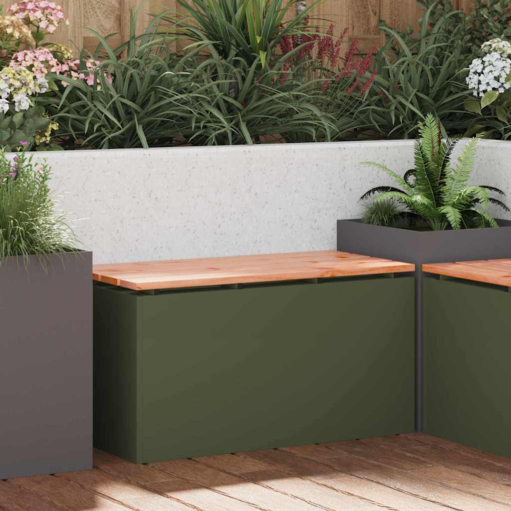 Gartenbank Olive Grün 80 x 40 x 43 cm