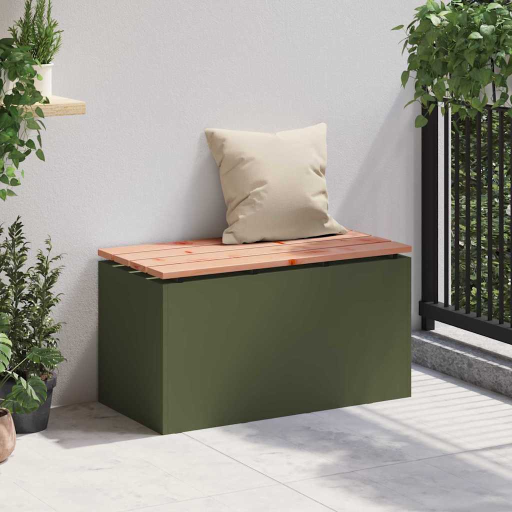 Gartenbank Olive Grün 80 x 40 x 43 cm
