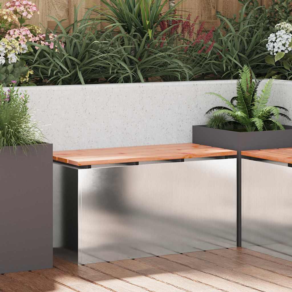 Gartenbank Edelstahl 80 x 40 x 43 cm