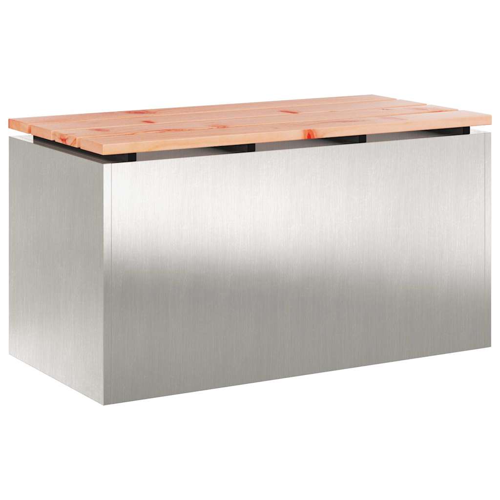 Gartenbank Edelstahl 80 x 40 x 43 cm