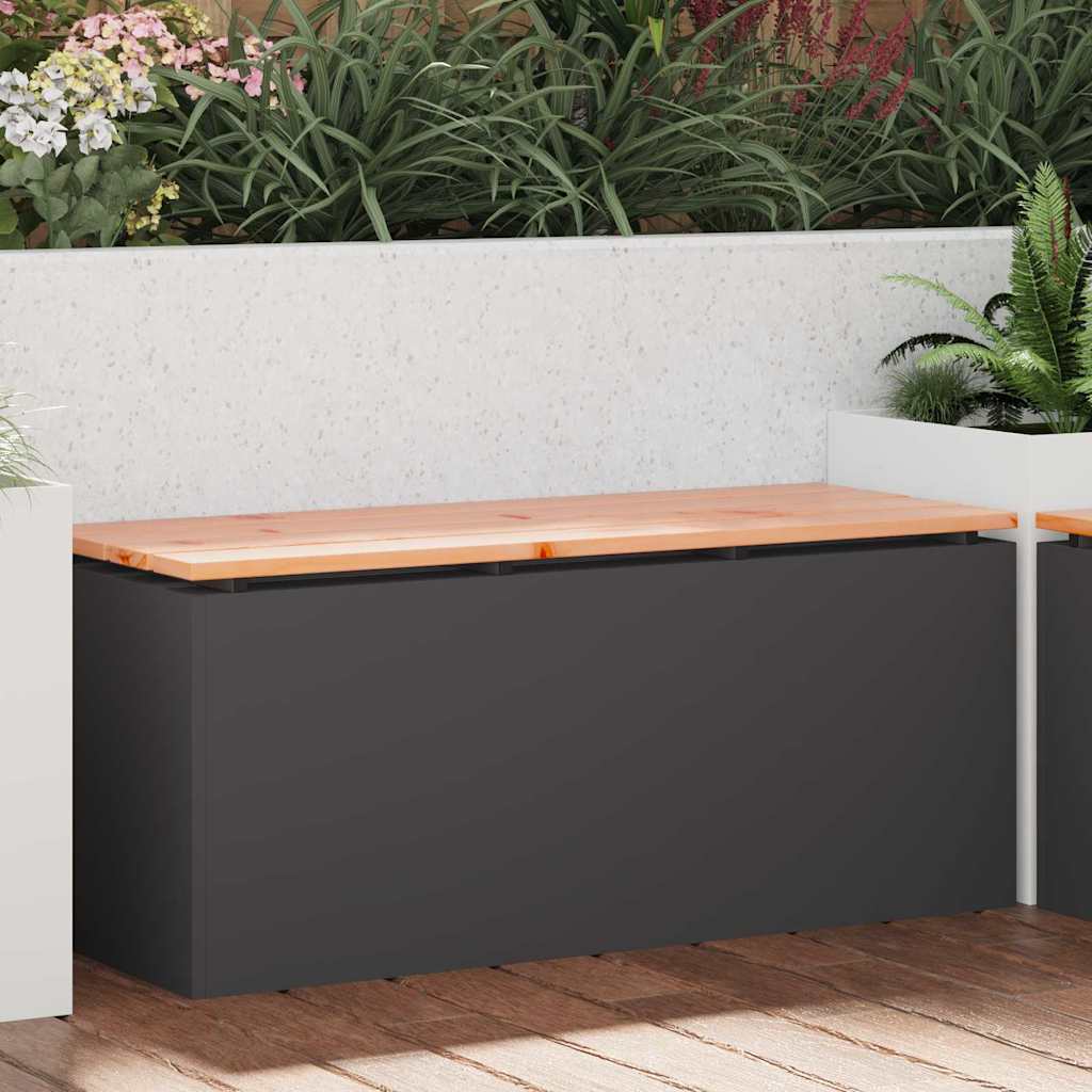 Gartenbank Schwarz 100 x 40 x 43 cm