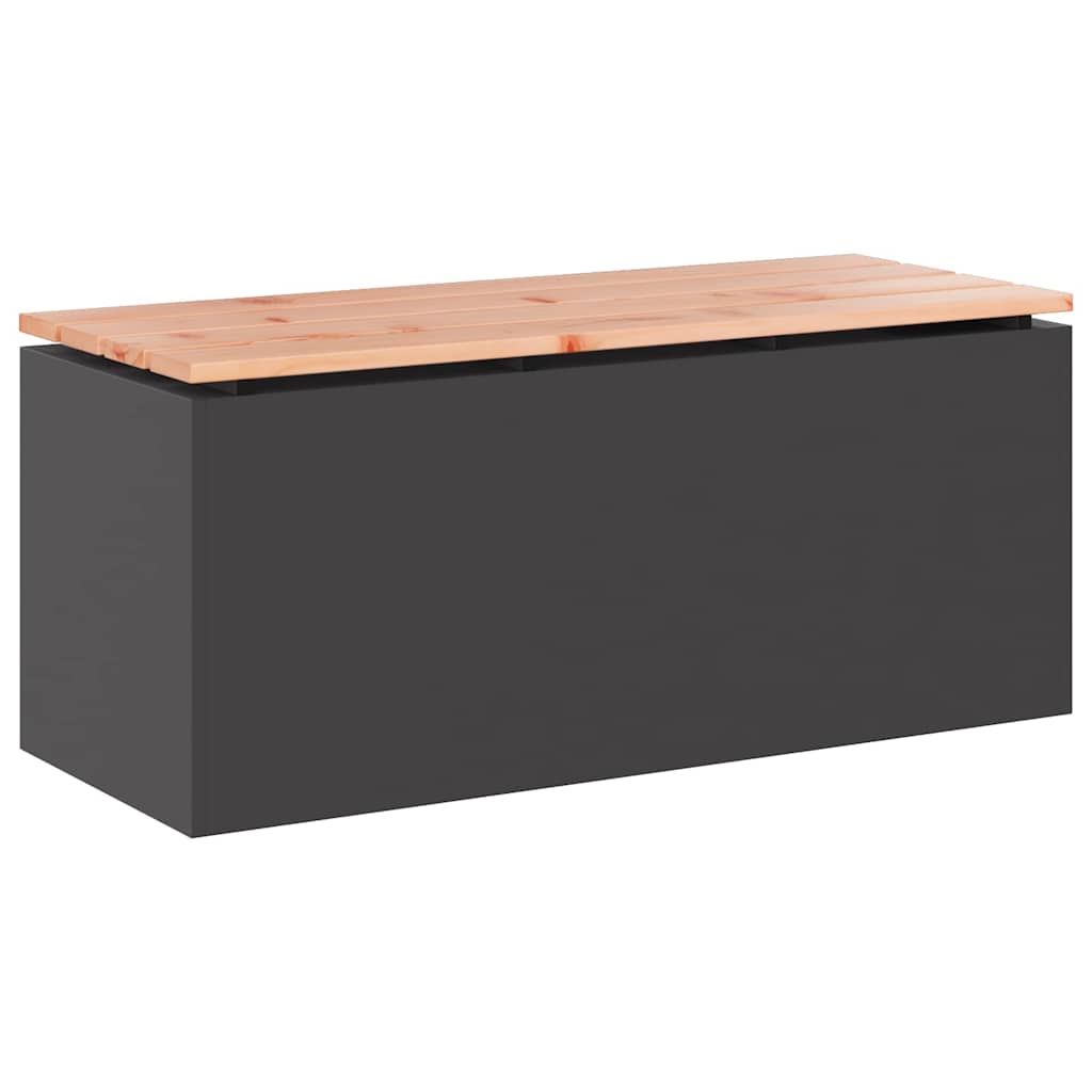 Gartenbank Schwarz 100 x 40 x 43 cm