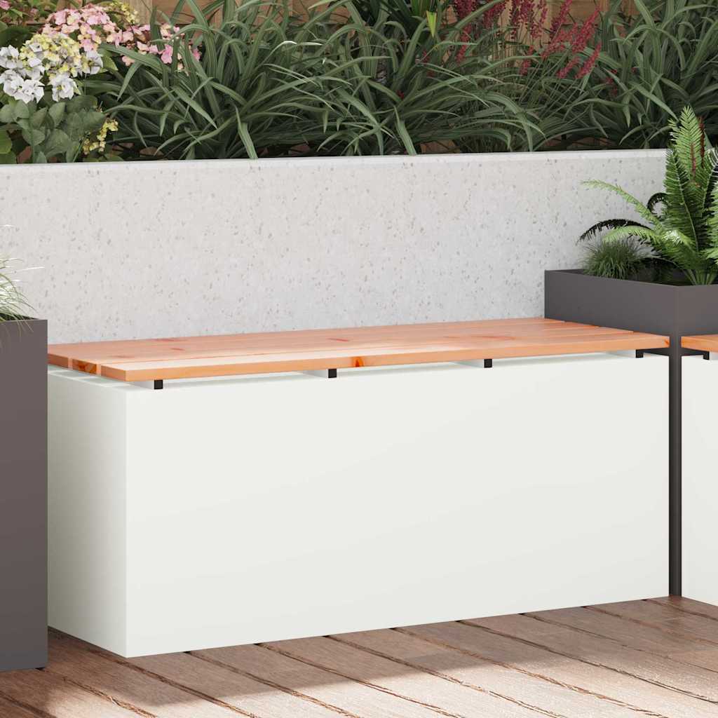 Gartenbank Weiß 100 x 40 x 43 cm