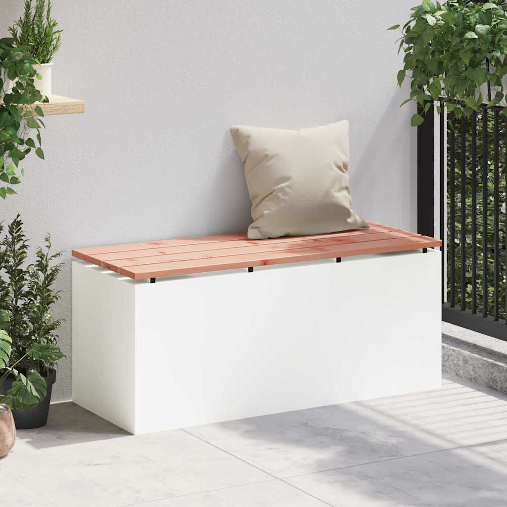 Gartenbank Weiß 100 x 40 x 43 cm