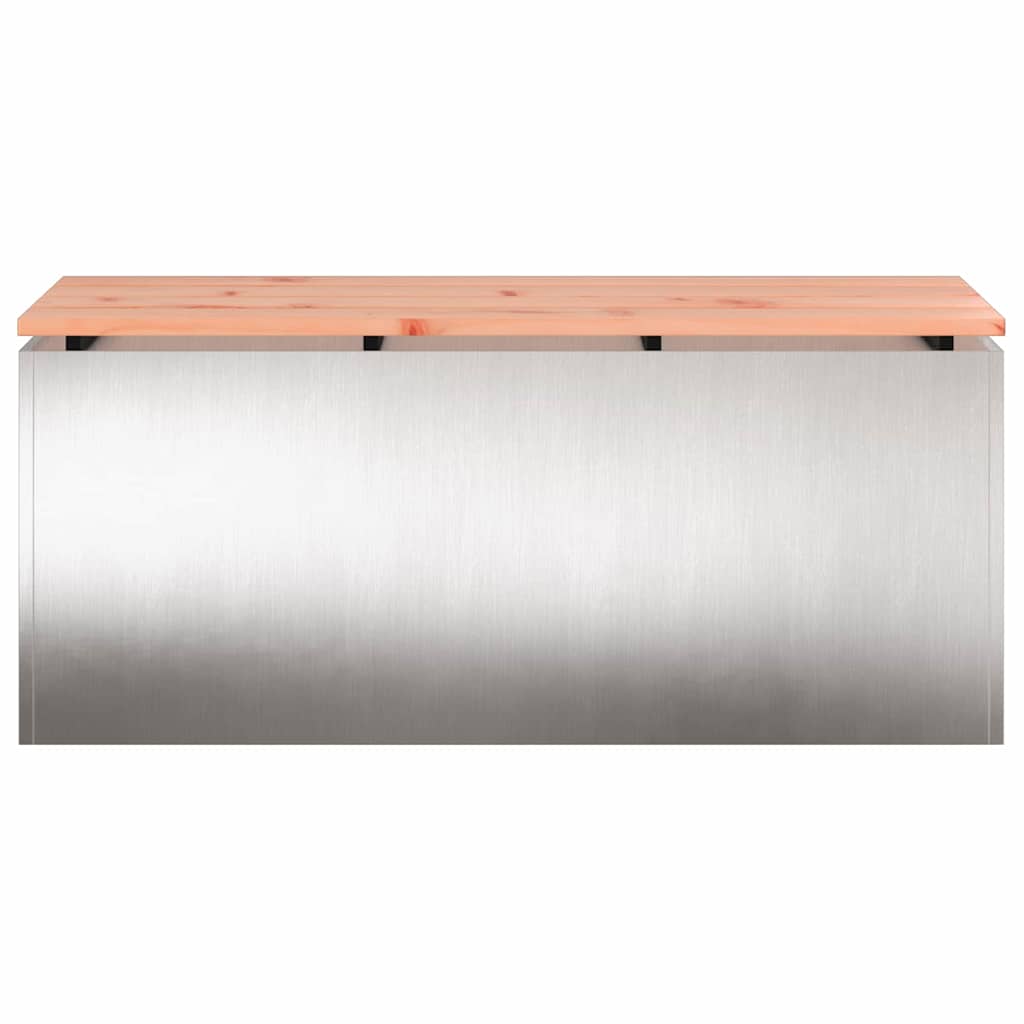 Gartenbank Edelstahl 100 x 40 x 43 cm