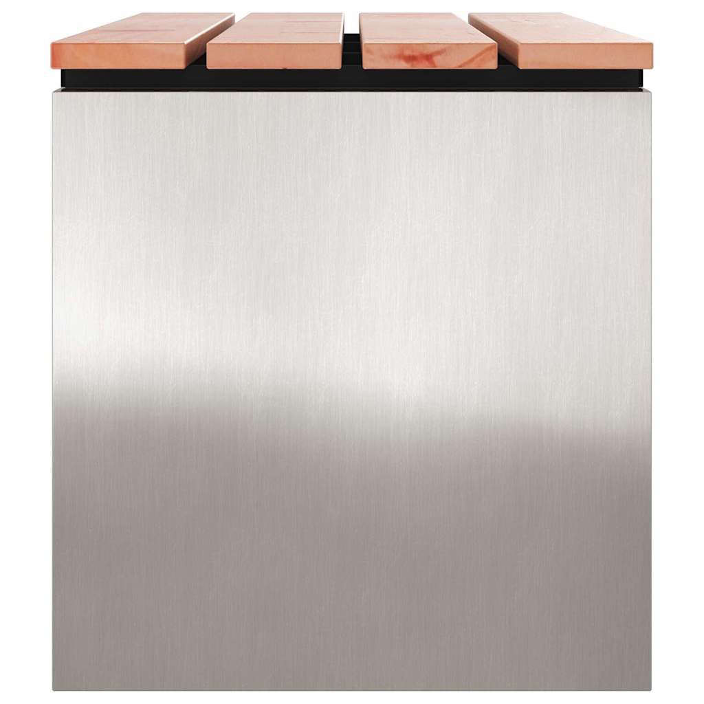 Gartenbank Edelstahl 100 x 40 x 43 cm