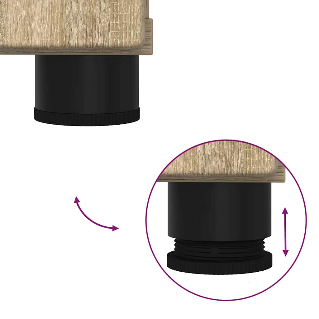 Badezimmermöbel-Set 2 pcs Sonoma-Eiche Sperrholz und Metall